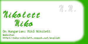 nikolett miko business card