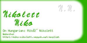 nikolett miko business card